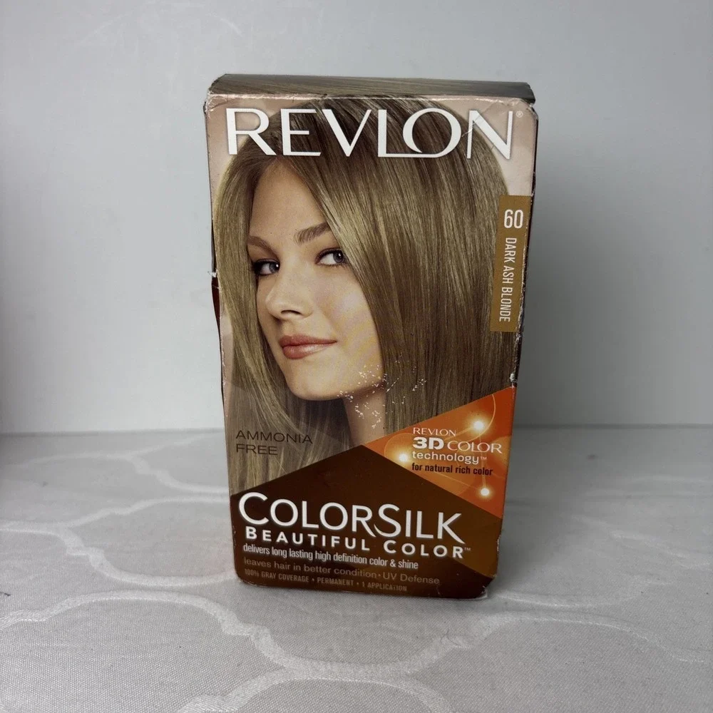 Revlon ColorSilk Beautiful Color Permanent Hair Dye 60 Dark Ash Blonde